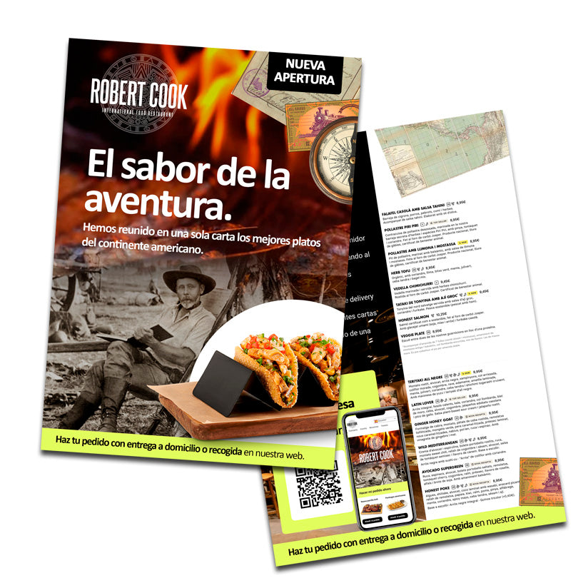 Folletos para buzonear con diseño profesional e impresión incluidos.